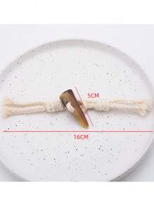 5pcs/Set Rope & Animal Horn Toggles Buttons For Coat, Windbreaker, Cardigan, Baby Clothes, Etc. - Coffee Brown - View 2