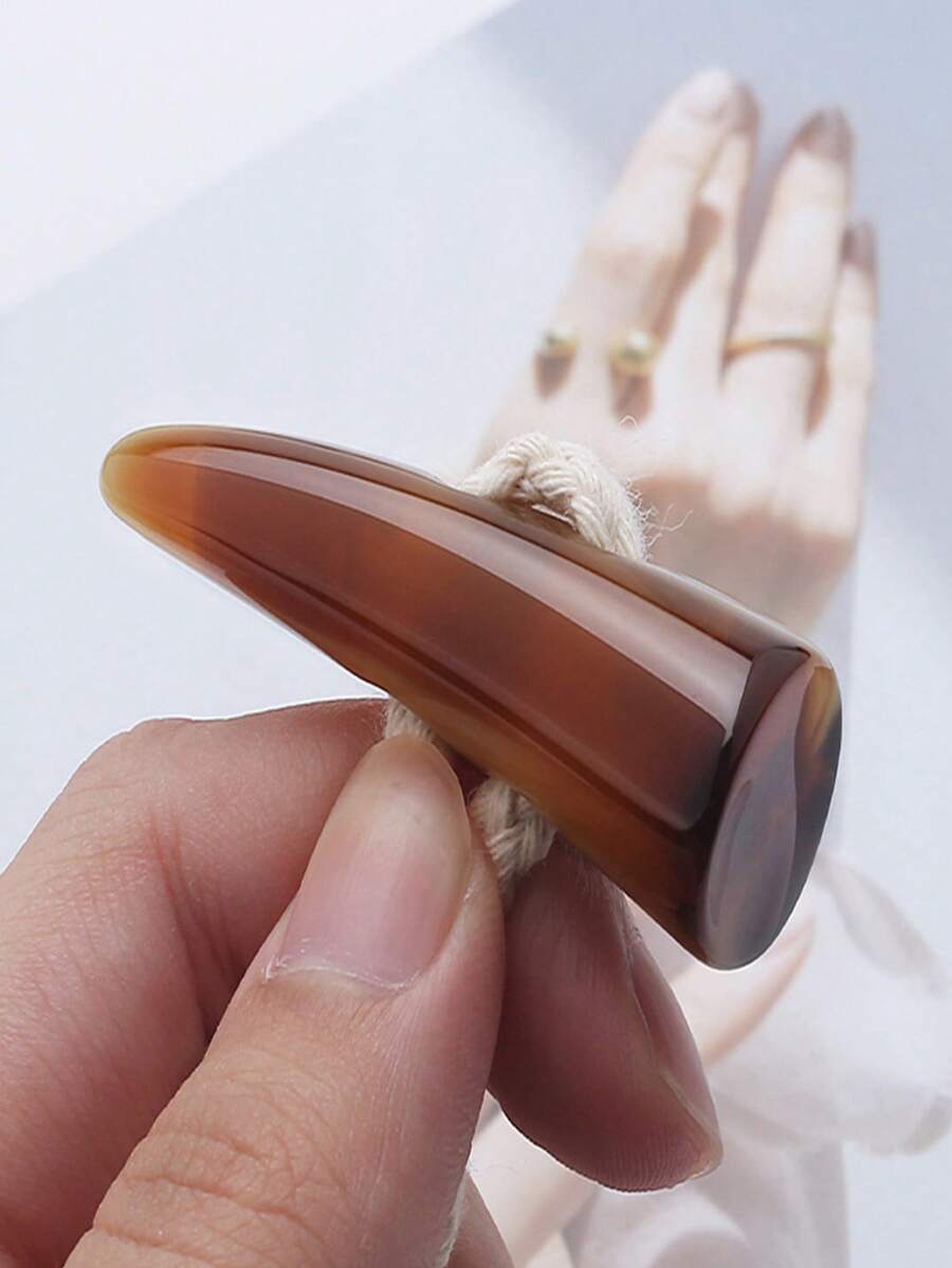 5pcs/Set Rope & Animal Horn Toggles Buttons For Coat, Windbreaker, Cardigan, Baby Clothes, Etc. - Coffee Brown - View 1