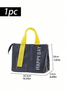 1入時尚防水信封隔熱午餐袋,便攜式餐膳保鮮袋,辦公室、學校和野餐的完美便當袋 - 藏蓝色 - 查看 2