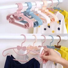 10 cái Nhựa Móc áo Đối với , Vật dụng trong nhà Giá treo , Dễ thương Có thể mở rộng Giá treo đồ Với Dấu vết Quần áo Dấu ngoặc - Màu xanh lam - Xem 5