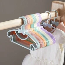 10 cái Nhựa Móc áo Đối với , Vật dụng trong nhà Giá treo , Dễ thương Có thể mở rộng Giá treo đồ Với Dấu vết Quần áo Dấu ngoặc - Màu xanh lam - Xem 1