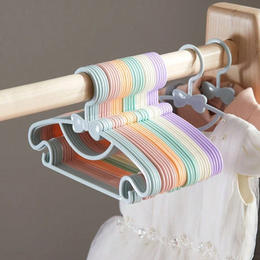 10 cái Nhựa Móc áo Đối với , Vật dụng trong nhà Giá treo , Dễ thương Có thể mở rộng Giá treo đồ Với Dấu vết Quần áo Dấu ngoặc - Màu xanh lam - Xem 1
