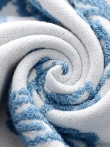 1pc Muslin Jacquard Soft Face Cloth - Multicolor - View 4