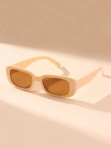 1pc Women's Luxury Square Fashion Glasses With Fashionable Rectangular Frame Design, Retro And Bold, Equipped With Various Neutral Tone Square Lenses, Suitable For Daily Wear, . - Multicolor - View 14