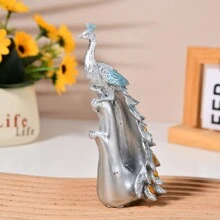 2 件创意现代简约孔雀情侣装饰适用于客厅、电视柜、酒柜、书桌、欧式风格最佳礼物 - 彩色 - 查看 6