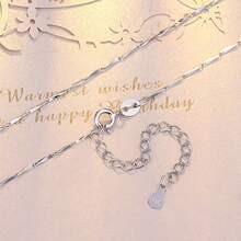 1pc Sterling Silver Cross Pendant Necklace Women Short Water Wave Clavicle Chain Peanut Chain Jewelry Box Chain - D-shuibo - View 8