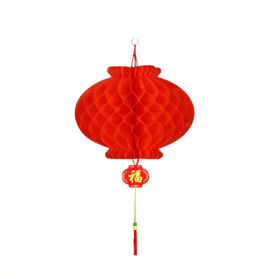 10入組/袋新風格燈籠裝飾,適用於婚禮、開業典禮、新年、紅紙燈籠適用於節日場合 - 紅色 - 查看 1