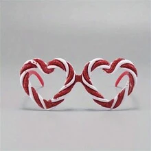 1入組情人節心形眼鏡趣味派對眼鏡糖果形狀球裝飾派對照相道具,可愛審美物品,酷炫小玩意,不同尋常的物品,照相道具,奇怪的物品,酷炫裝飾 - 紅色 - 查看 3