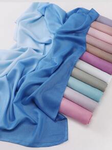 1條新款春季白色高麗菜綠漸變色帶金線的頭巾,作為禮物很合適 - 紫色 - 查看 8