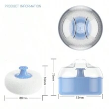 1 Pieza Contenedor De Polvo De Talco Para Bebés Con Borla, Caja Portátil Para Polvo Dividida Para Erupciones En Pañal De Niños, Caja Para Polvo Para Corte De Cabello Y Limpieza, Dispensador De Talco En Polvo Para Bebés - Multicolor - Ver 2