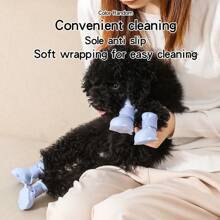 Dog Rain Shoes Four Seasons Teddy Shoes Anti Drop Pet Waterproof Small And Medium Sized Dog Bear Foot Covers Do Not Remove Rain Shoes    Wearable In All Seasons  Color Random - Multicolor - View 10