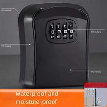 1pc Password Key Box Secret Protective Device With Digital Lock For Construction Site Security And Anti-Theft Door Viewer - Enhanced Metallic Red Version - View 8