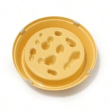 寵物防噎碗狗/貓用餐碗,適用於泰迪/法國鬥牛犬,慢食寵物用品 - 黃色 - 查看 4