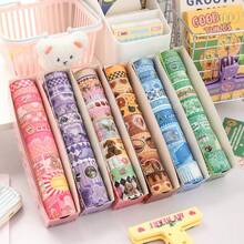 復古美式剪貼簿和紙膠帶套裝、貼紙和裝飾紙、diy 裝飾 - 紫色 - 查看 2