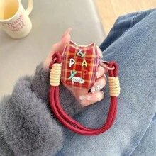 1 件多色猫耳快乐字母耳机盒兼容 Airpods - 彩色 - 查看 1