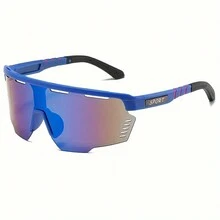 1 件时尚一体式无框骑行眼镜，男女潮流时尚眼镜，山地车户外轻便运动自行车骑行眼镜，适合男女自行车驾驶钓鱼高尔夫滑雪沙滩棒球户外露营