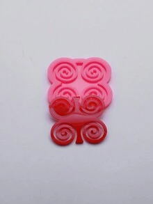 1pc Epoxy Mold, Silicone Symbol Keychain Mold For Diy Resin Casting Craft, Jewelry Making Supplies - Pink - View 3