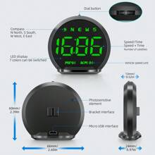 GPS Head Up Display Car Windshield HUD Universal Digital Display With Rotating Suction Cup Bracket Speedometer Digital Clock Overspeed Alarm For All Vehicles Car Electronic Accessories
