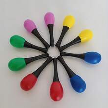 10PCS Orff Instrument Music Rhythm Sand Hammer Plastic Sand Hammer Music Enlightenment Teaching Aid Auditory Training Music Sand Hammer - Multicolor - View 6