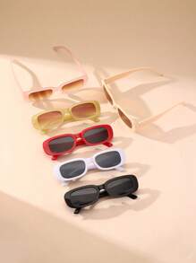 1pc Women's Luxury Square Fashion Glasses With Fashionable Rectangular Frame Design, Retro And Bold, Equipped With Various Neutral Tone Square Lenses, Suitable For Daily Wear, . - Multicolor - View 15