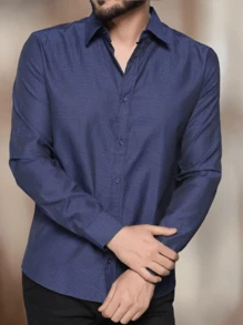Men Shirts - Màu xanh lam - Xem 4