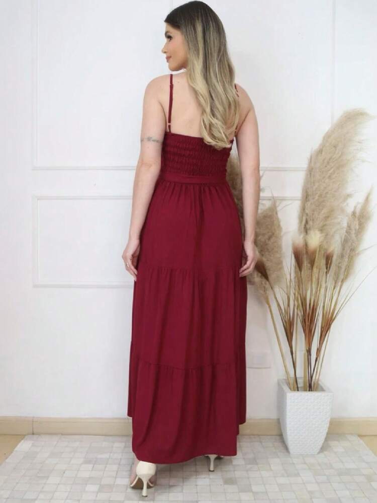 Women Dresses - Màu Đỏ Sâu - Xem 3