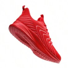 男士紅色運動鞋,大尺寸,柔軟輕盈的跑步鞋,防滑,舒適抗衝擊的工作鞋 - 彩色 - 查看 9