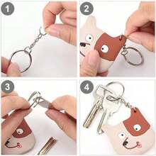 100pcs Metal Split Key Ring Set With Chain And Open Jump Ring, Silver, 1"/25mm, For Craft DIY - Silver - View 3