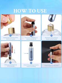 4pcs Travel Size Refillable Perfume Spray Bottles, Random Colors - Multicolor - View 3