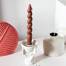 European Modern Style Creative Resin Dragon Claw Candlestick Decoration For Home Romantic Candle Holder - White - View 5