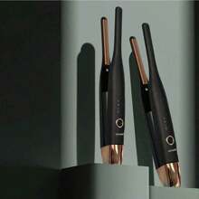 男女通用捲髮器和直髮器兩用直髮器帶電動夾和捲髮棒 - 黑色 - 查看 7