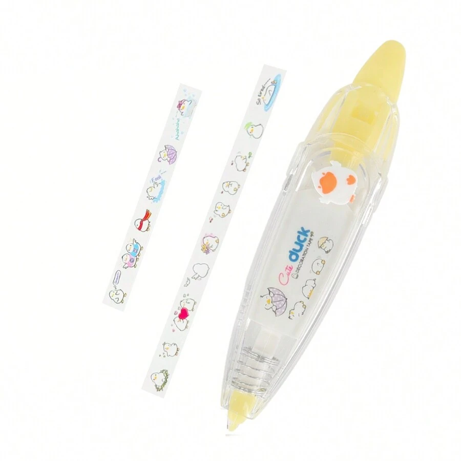 1pc Hair/Duck Shaped Decorative Tape For Diy Photo Album, Diary And Journal - Multicolor - View 1