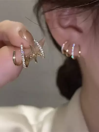 1 par de pendientes de botón de circonita cúbica, accesorio encantador como regalo para adolescentes, adecuado para uso diario