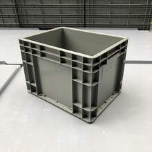 一個400 * 300 * 120mm灰色塑料歐規方形灰色pp塑料存儲物流周轉箱,大容量,承載能力強,可用於工業汽車零部件和五金儲存 - 灰色 - 查看 5