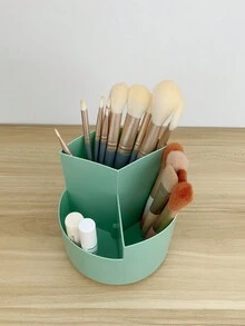 桌上型收納管,適用於化妝刷、眉筆、辦公用品、化妝品收納盒 - 綠色 - 查看 2