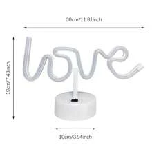 Shenzhi Tech 1pc Love Letter LED Neon Sign,Atmosphere Lighting Battery Or USB Powered Night Light For Home,Birthday,Wedding,Bedroom Decor - Pink - View 7