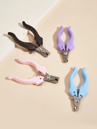 1入不鏽鋼寵物指甲剪（隨機顏色）,狗狗和貓咪指甲修剪工具,適合小型寵物使用