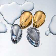 1對豪華大膽珠寶pvd電鍍不易銹水貼不鏽鋼淚滴耳釘,附贈禮盒,適合女性 - 水滴型 - 查看 8