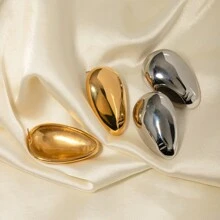 1對豪華大膽珠寶pvd電鍍不易銹水貼不鏽鋼淚滴耳釘,附贈禮盒,適合女性 - 水滴型 - 查看 7