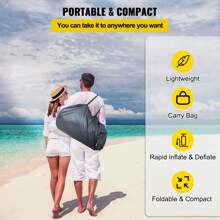 Inflatable Dock Floating Platform  8 X 6 Ft/8 X 8 Ft/12 X 6 Ft With Electric Air Pump & Storage Bag, Swim Dock With Hand Pump 3-4 Person Capacity Drop Stitch PVC Non-Slip Raft For Pool Beach Ocean - 8 x 8 英尺 - 查看 3