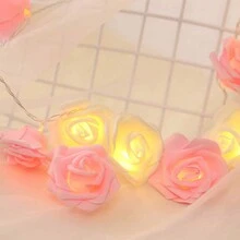 Led Rose Flower String Lights, Perfect Decoration For Valentine'S Day, Wedding, Proposal Or Romantic Atmosphere - Multicolor - View 10