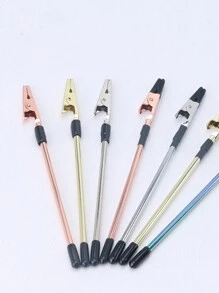 1pc Strong Elastic Metal Crocodile Memo Clip, Multi-Purpose Assistant For Wearing Bracelet & Jewelry, Tools For Men