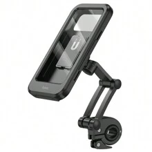 Hoco 360° Rotatable Adjustable Waterproof Bicycle & Motorcycle Phone Holder, Universal Bike & Motorcycle Handlebar Phone Mount Holder For Smartphone - Black - View 3