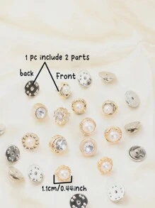 12 Piezas Broche De Seguridad De Hebilla De Estrechamiento De Cinturones De Falda Y Corbata Decorativa De Perla Falsa Para Mujeres Para Decoración Diaria De La Ropa