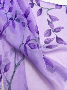 1pc Women Fashionable Thin Printed Scarf/Headscarf, Suitable For Daily Wear - Multicolor - View 2