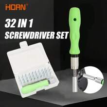 創意32合1螺絲刀套裝,精密迷你磁吸螺絲刀頭套件,適用於手機、平板、相機維修多功能精密螺絲刀套裝,diy,電子產品,筆記本電腦,維修工具 - 綠色 - 查看 1
