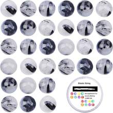 100Pcs (6/8/10mm)Natural Crystal Beads Stone Gemstone Round Loose Energy Healing Beads With Free Crystal Stretch Cord For Jewelry Making - Beads - View 81