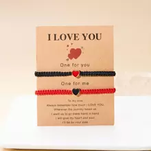 2入組手鍊,匹配手鍊,可調整股份的最佳朋友手鍊,手工魅力友誼手鍊項鍊,適用於青少年女孩女性夫婦情侶情人節禮品 - 彩色 - 查看 8