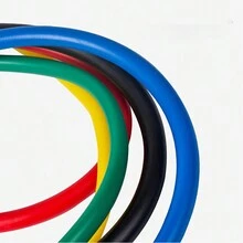 1入組帶手柄的抗阻帶,運動訓練健身步梯器設備,適用於男女3級力量瑜伽普拉提鍛鍊 - 紅色 - 查看 2
