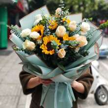 20張/包金邊防水磨砂鮮花包裝紙,適用於花束包裝